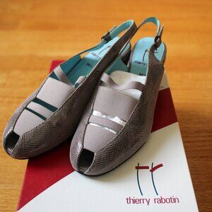 Thierry Rabotin Shoes | Size 36.5 | Peep Toe Wedges | Color: Cheri Grey